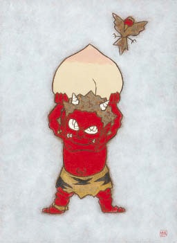 桃太郎図 モモと赤鬼。 Momotaro Momo and Red Demon by 桃太郎図 モモと赤鬼。 Momotaro Momo and Red Demon by